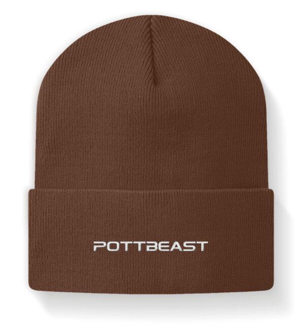 Mütze mit Pottbeast Stick- Weiss - Beanie-6759