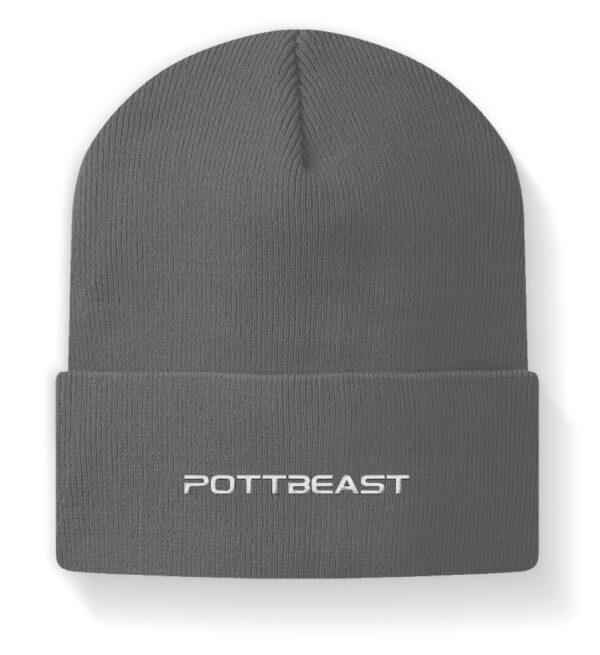 Mütze mit Pottbeast Stick- Weiss - Beanie-6239