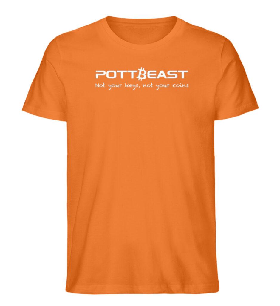 Pottbeast-Bitcoin Shirt - no keys, no coins - Herren Premium Organic Shirt-6882