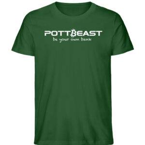 Pottbeast Bitcoin-Shirt - Be your own bank - green - Herren Premium Organic Shirt-833