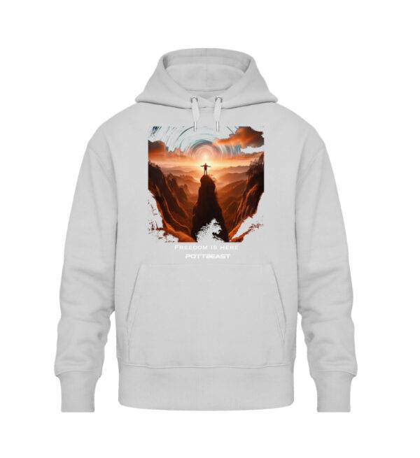 freedom is here - Unisex Oversized Organic Hoodie-6961