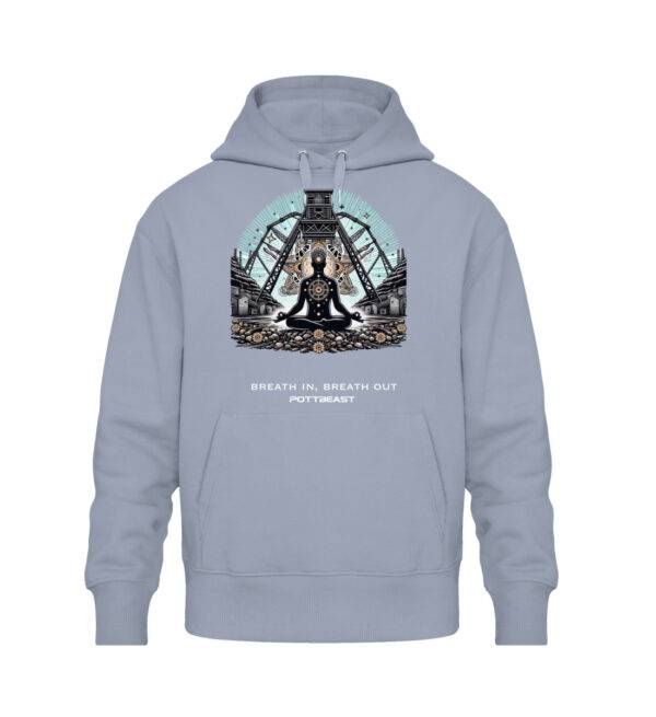 breath in, breath out - Unisex Oversized Organic Hoodie-7086