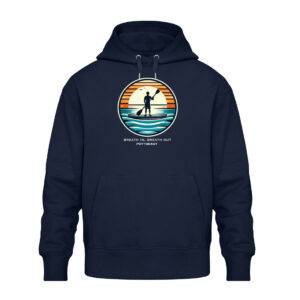 Breath in, breath out - SuP Version - Unisex Oversized Organic Hoodie-6959