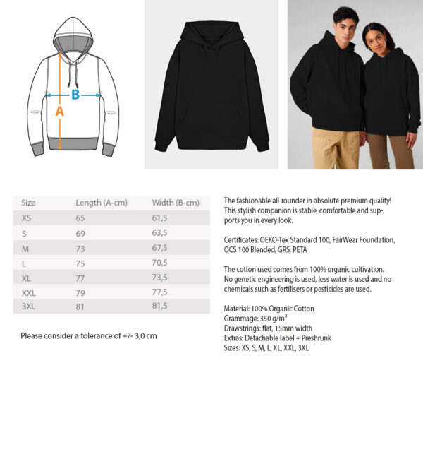 Heart of Steel, Soul of Coal - Oversize Hoodie – Bild 4